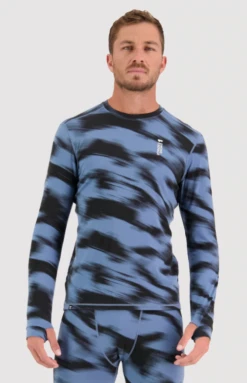Mons Royale Cascade Merino Flex 200 L/S - Blue Motion