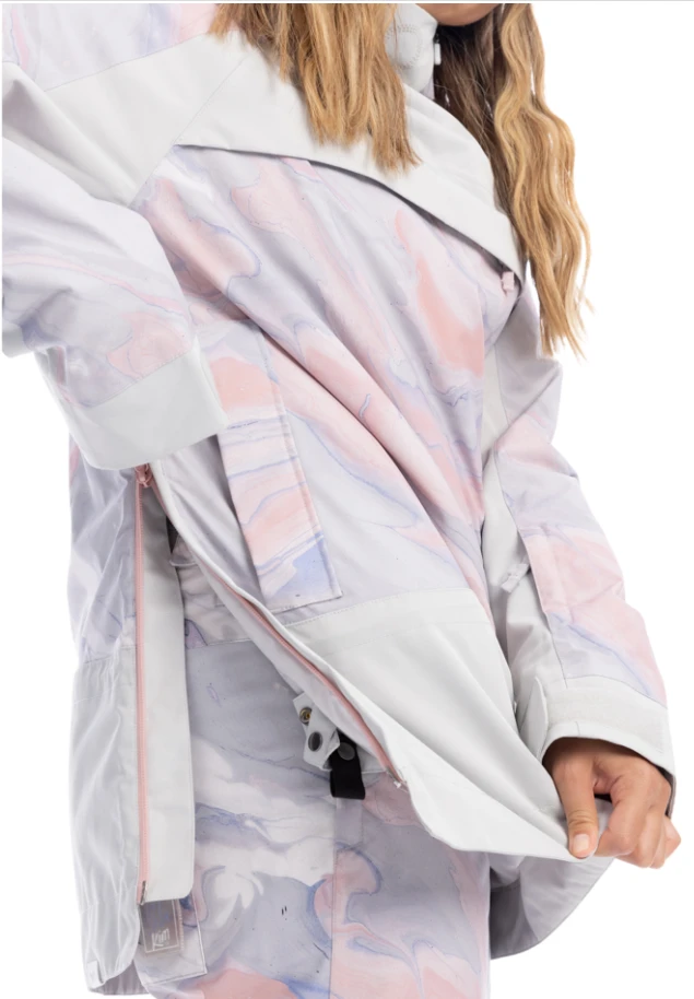 Roxy Chloe Kim Overhead Wmns Jacket - Gray Violet Marble 2 Roxy Chloe Kim Overhead Wmns Jacket - Gray Violet Marble - Image 2