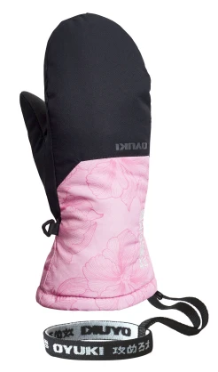 Oyuki Chotto Kids Mitt - Pink Hana/Black