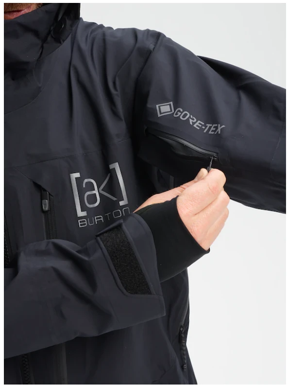 Burton AK Hover Gore-Tex 3L Stretch Jacket - True Black 6 Burton AK Hover Gore-Tex 3L Stretch Jacket - True Black - Image 6