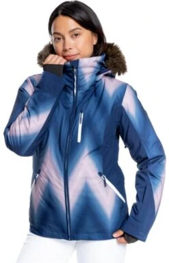 Roxy Jet Ski Premium Wmns Jacket - Medieval Blue Chevron