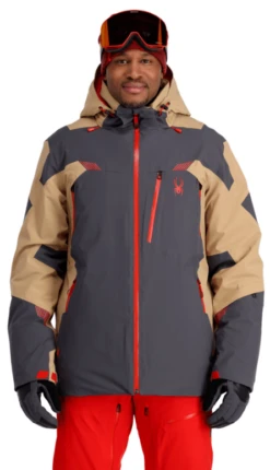 Spyder Leader Jacket - Ebony/Tannin