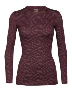 Icebreaker Oasis 200 Wmns LS Crewe Napasoq Lines