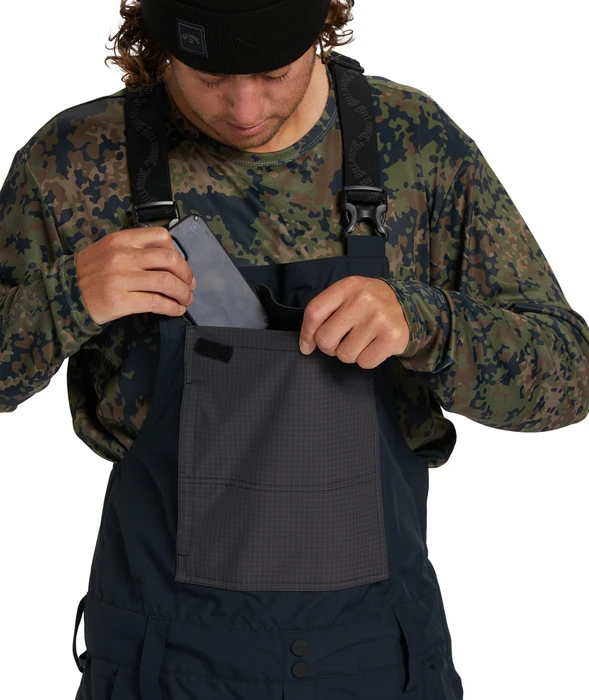 Billabong Outsider Bib Pant - Black 2 Billabong Outsider Bib Pant - Black - Image 2