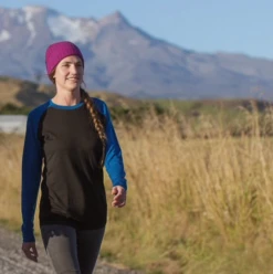 Opus Fresh Unisex Raglan Tee - Black & Blue