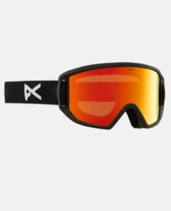 Anon Relapse Jr Kids Goggle + MFI Face Mask - Black/Red Solex