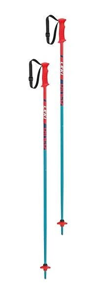 Leki Rider Jnr Kids Ski Pole - Red/Blue