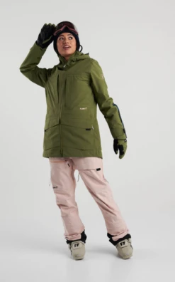 Planks Roamer 3L Shell Wmns Jacket - Army Green Light -Ski Gear Shop roamerjktgreen5 j052dld1.bt0