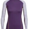 Icebreaker Comet LS Wmns Crewe - Eggplant/Silk HTHR/Sulfur